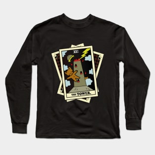 TAROT CARDS DECK | THE TOWER. | FORTUNE CAT Long Sleeve T-Shirt